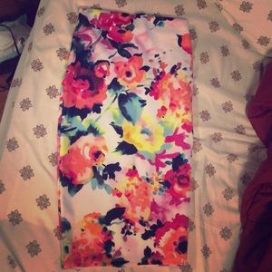 Floral pencil skirt